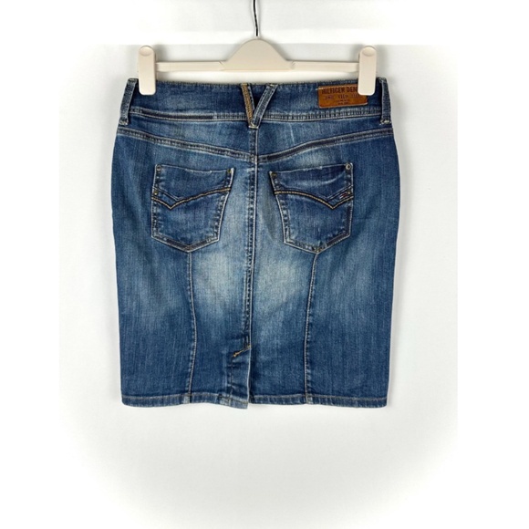 Vintage 1990’s 2000’s ‘Tommy Hilfiger Denim’ Mini Denim Pencil Skirt • Small - Picture 8 of 10